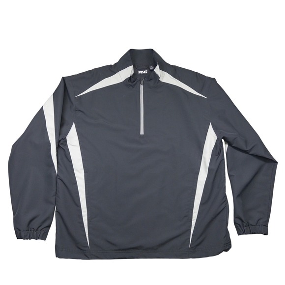 Ping Other - PING Grind Update Golf Windbreaker Mens L Charcoal Gray 1/4 Zip Windshirt Jacket